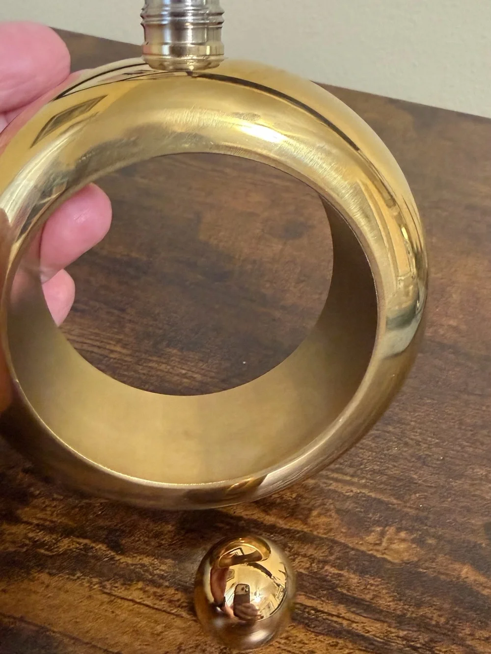 Gold Stainless Steel Bangle Flask